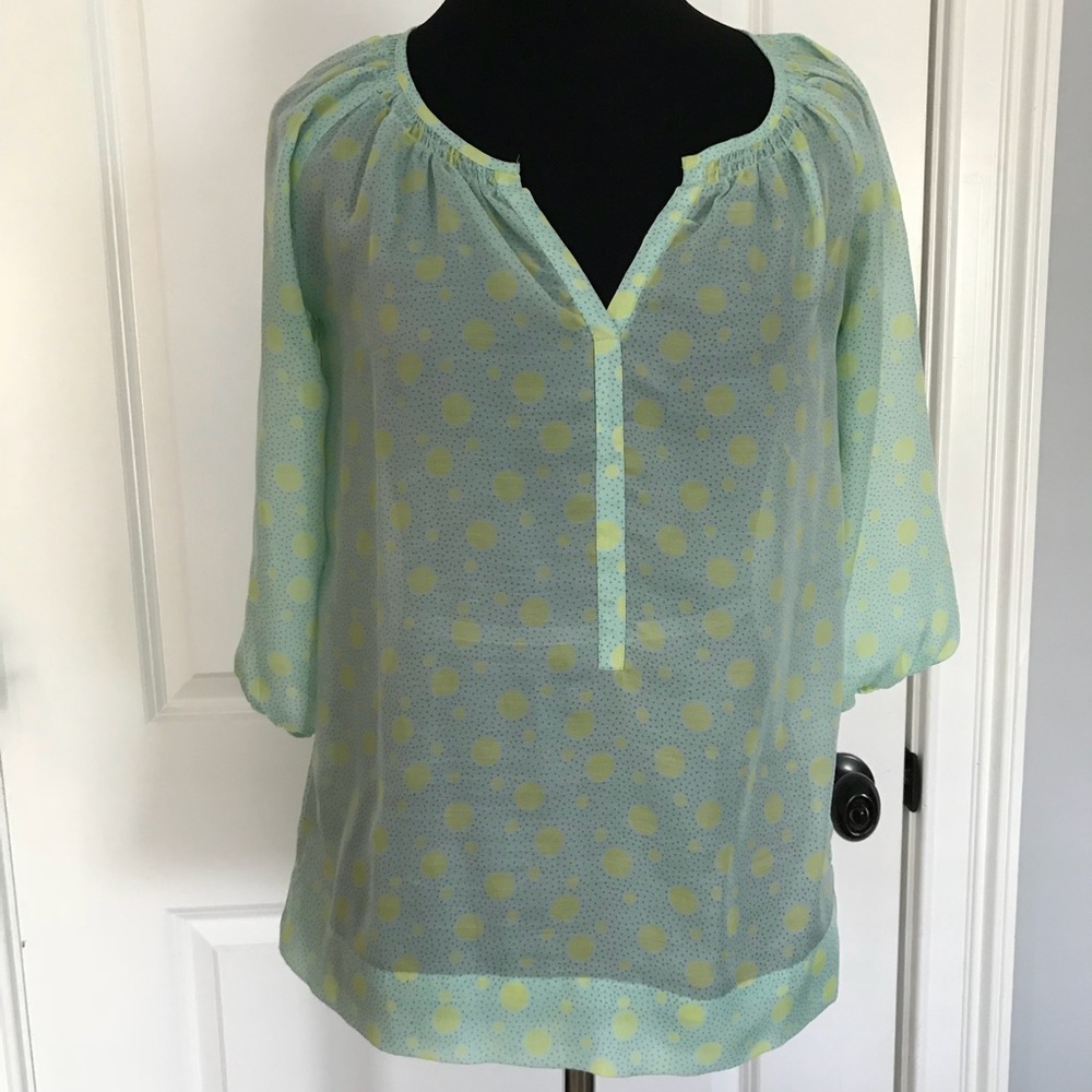 LOFT. Mint boho top. - Picture 4 of 7
